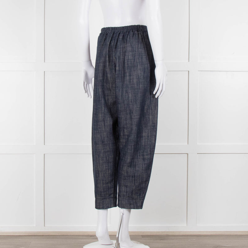 Choice Chambray Barrel Leg Pull On Trousers