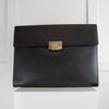 Loewe Black Leather Satchel Clutch Bag