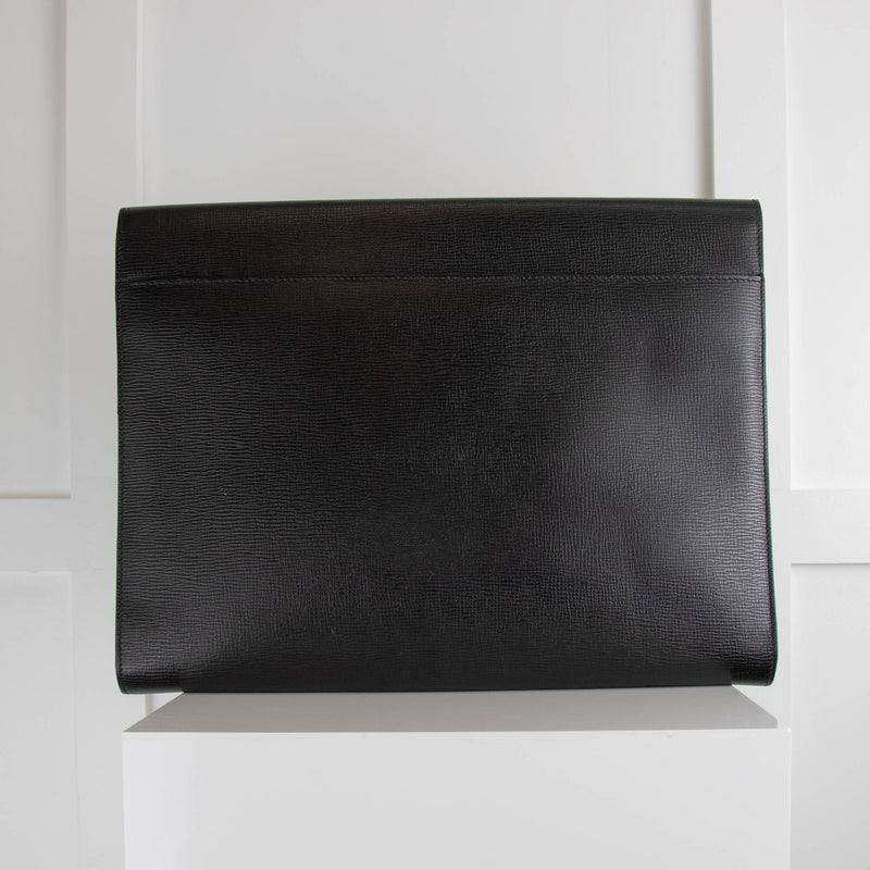 Loewe Black Leather Satchel Clutch Bag