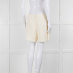 Pinko Cream Boucle Shorts