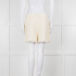 Pinko Cream Boucle Shorts