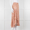 Berenice Orange Paisley Flowy Maxi Skirt