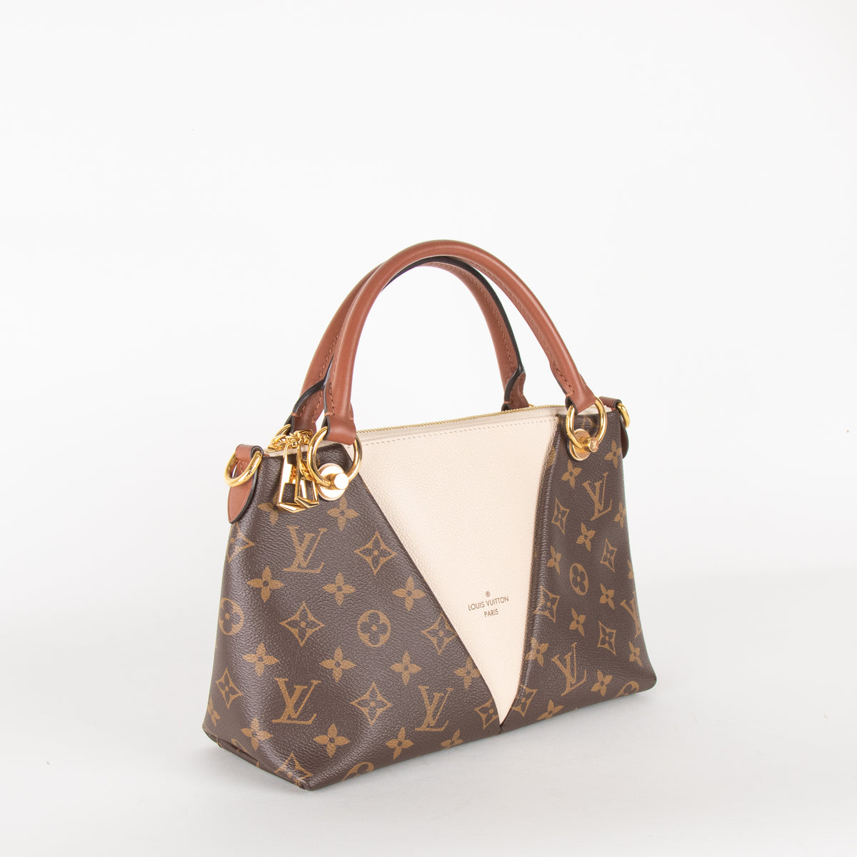 Louis Vuitton Monogram Cream V BB Tote