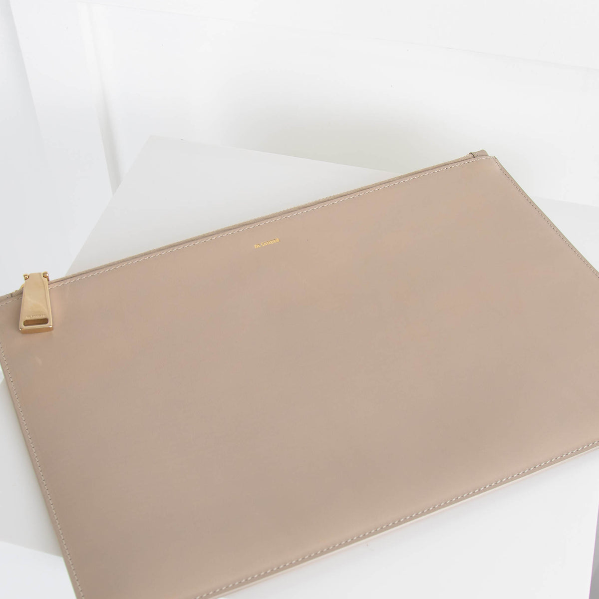 Jill Sander Beige Clutch Case