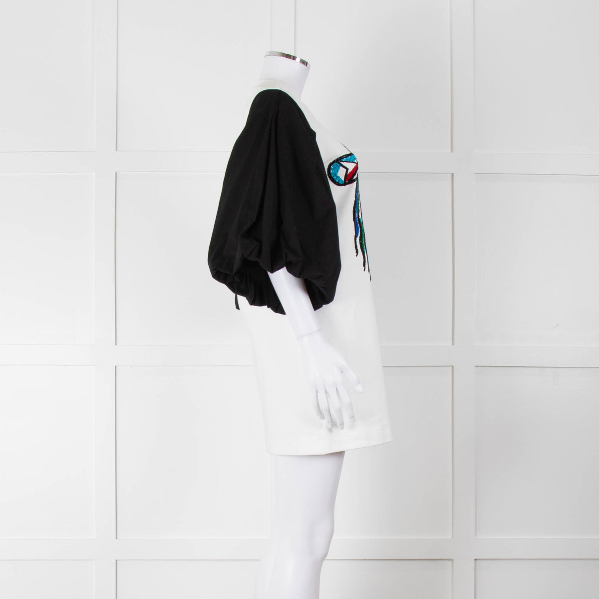 Moschino Picasso Abstract Sequin Face Mini Dress