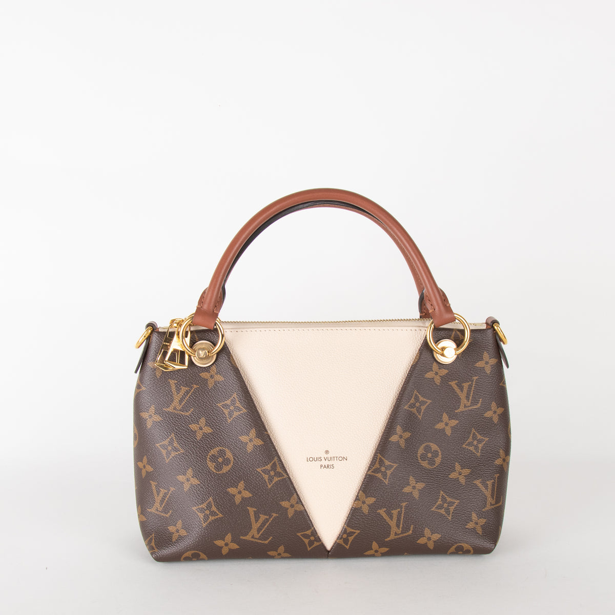 Louis Vuitton Monogram Cream V BB Tote