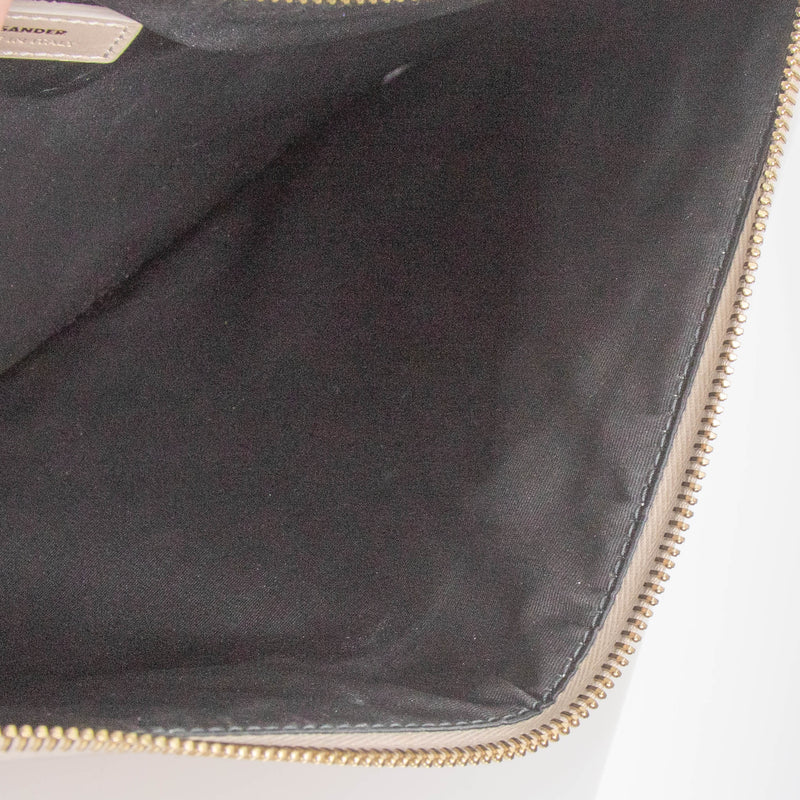 Jill Sander Beige Clutch Case