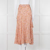 Berenice Orange Paisley Flowy Maxi Skirt