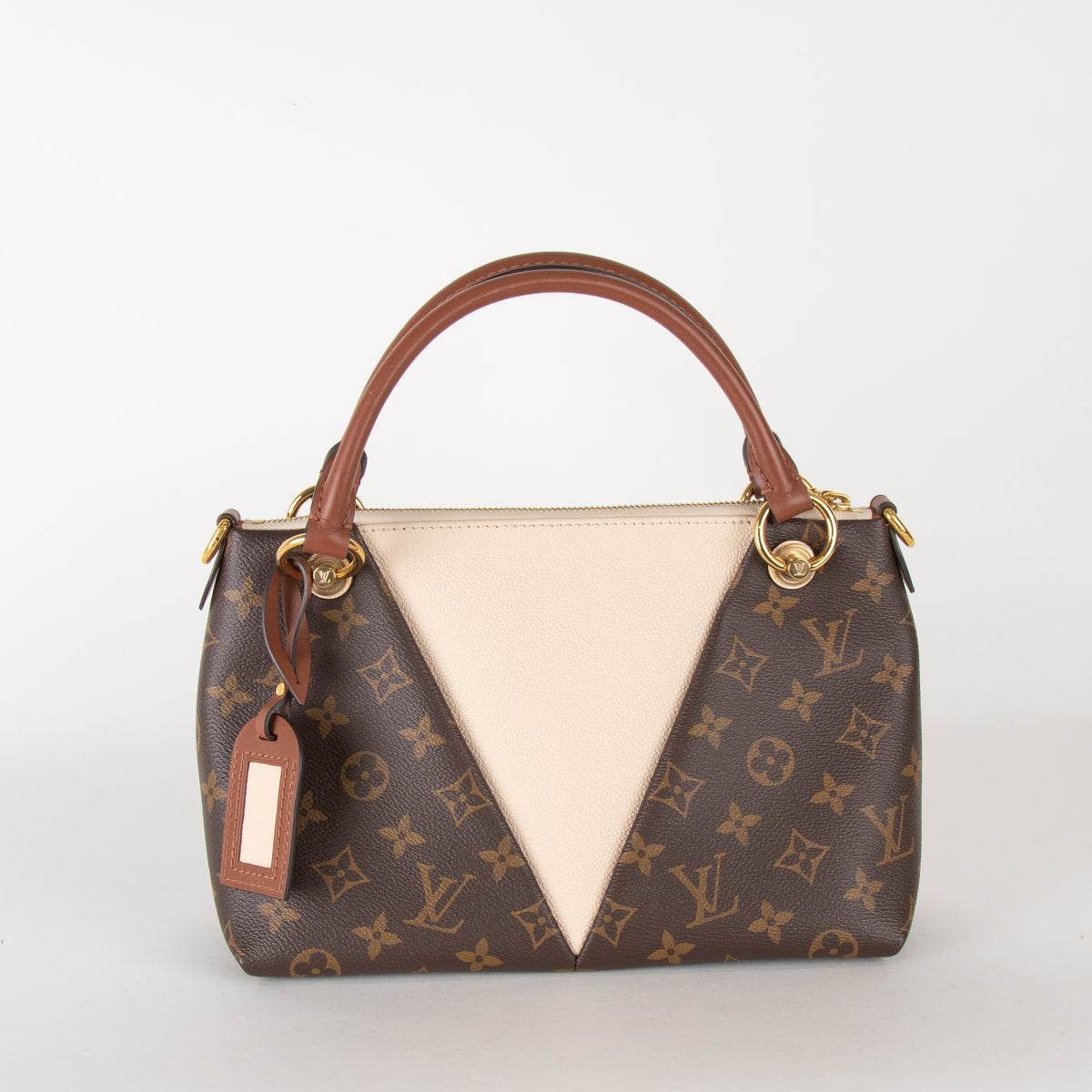 Louis Vuitton Monogram Cream V BB Tote