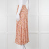 Berenice Orange Paisley Flowy Maxi Skirt