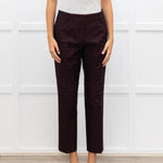 Dries Van Noten Burgundy Small Print Trousers
