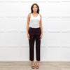 Dries Van Noten Burgundy Small Print Trousers