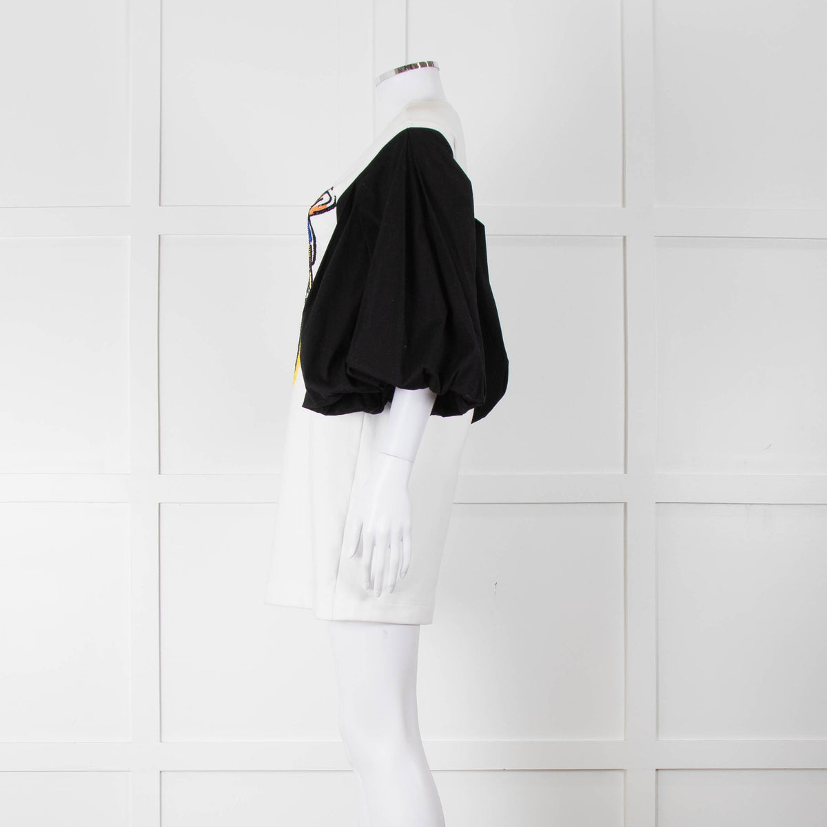 Moschino Picasso Abstract Sequin Face Mini Dress