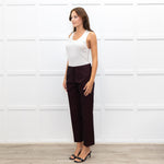 Dries Van Noten Burgundy Small Print Trousers