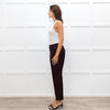 Dries Van Noten Burgundy Small Print Trousers