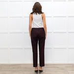 Dries Van Noten Burgundy Small Print Trousers