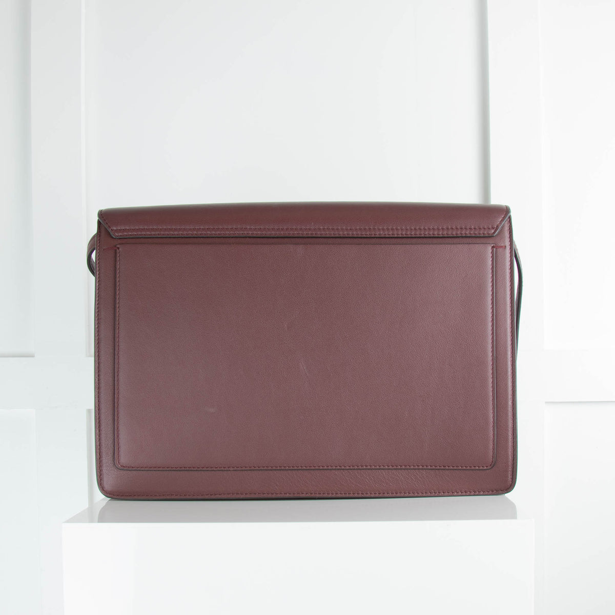 Joseph Burgundy Leather Flap Bag