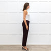 Dries Van Noten Burgundy Small Print Trousers
