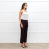 Dries Van Noten Burgundy Small Print Trousers