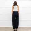 Dries Van Noten Navy Trousers With Gathered Ankle