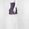 Isabel Marant Etoile Navy Blue Floral Shirred Waist Mini Skirt