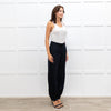 Dries Van Noten Navy Trousers With Gathered Ankle