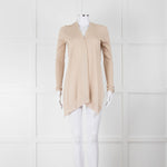 Diane Von Furstenberg Fine Knit Gold Lurex Open Cardigan