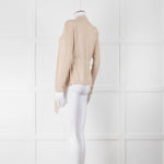Diane Von Furstenberg Fine Knit Gold Lurex Open Cardigan