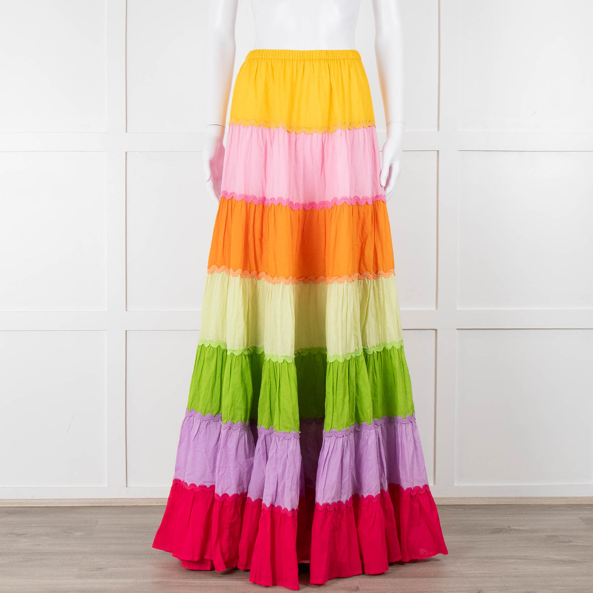 Sundress Rainbow Tiered Maxi Skirt