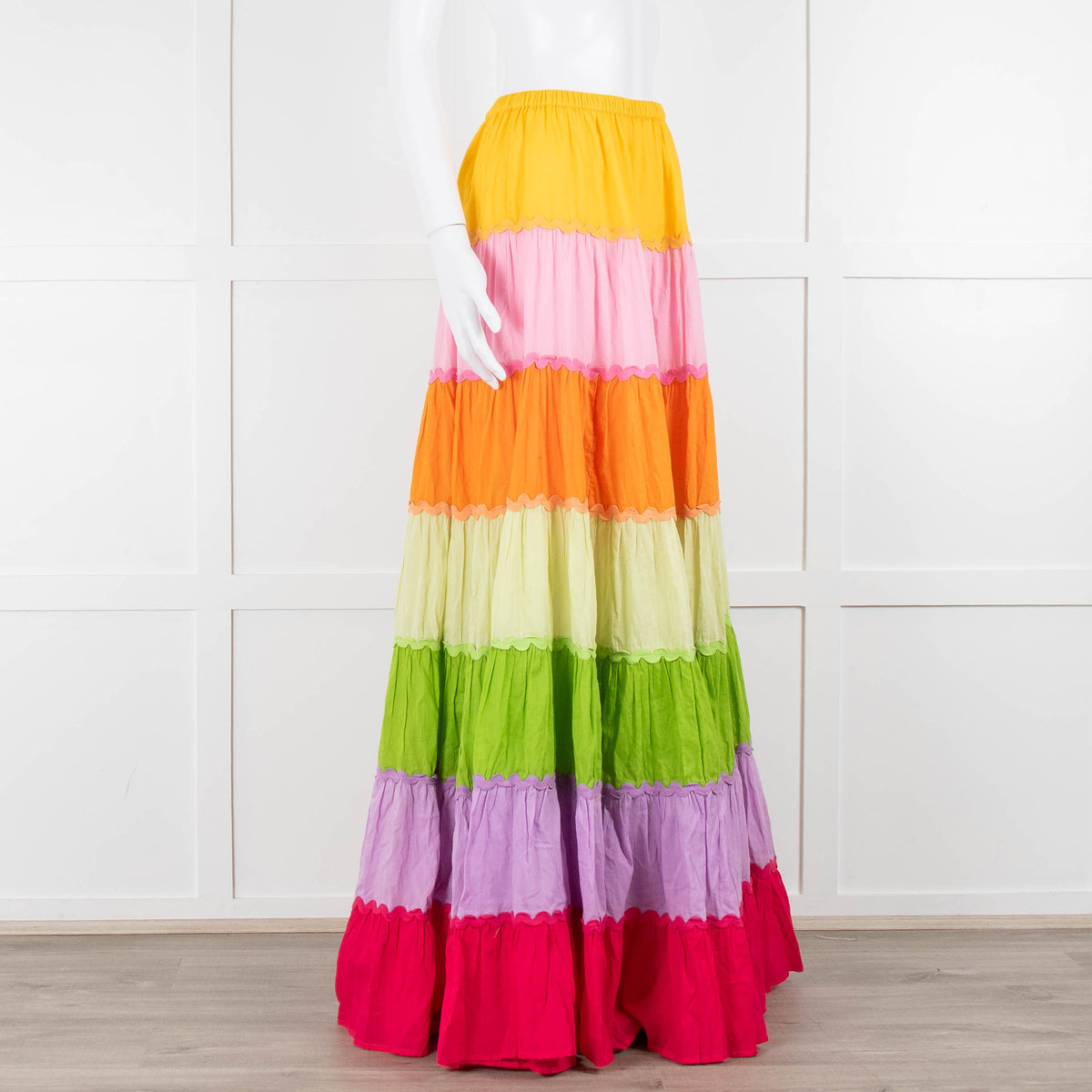Sundress Rainbow Tiered Maxi Skirt