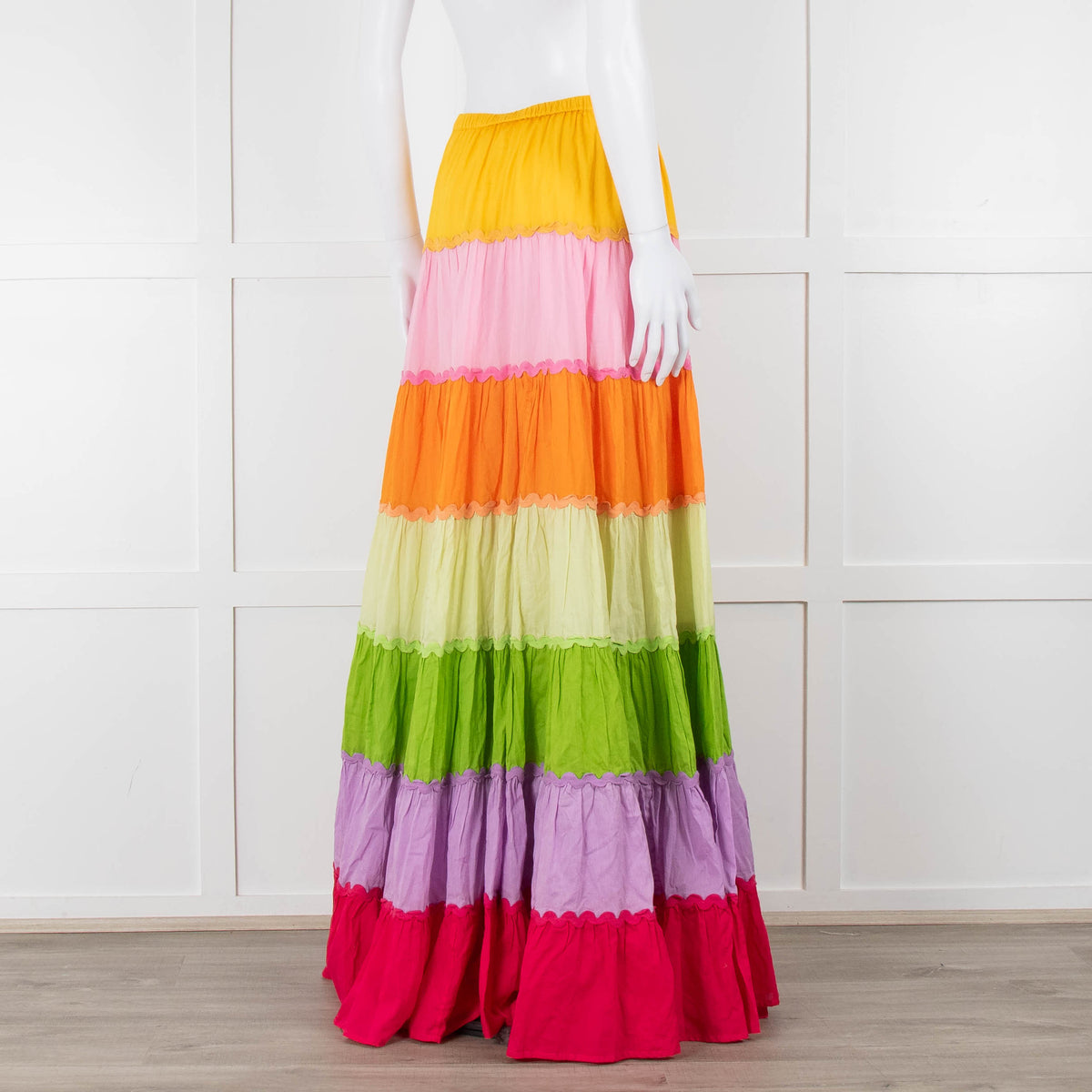 Sundress Rainbow Tiered Maxi Skirt
