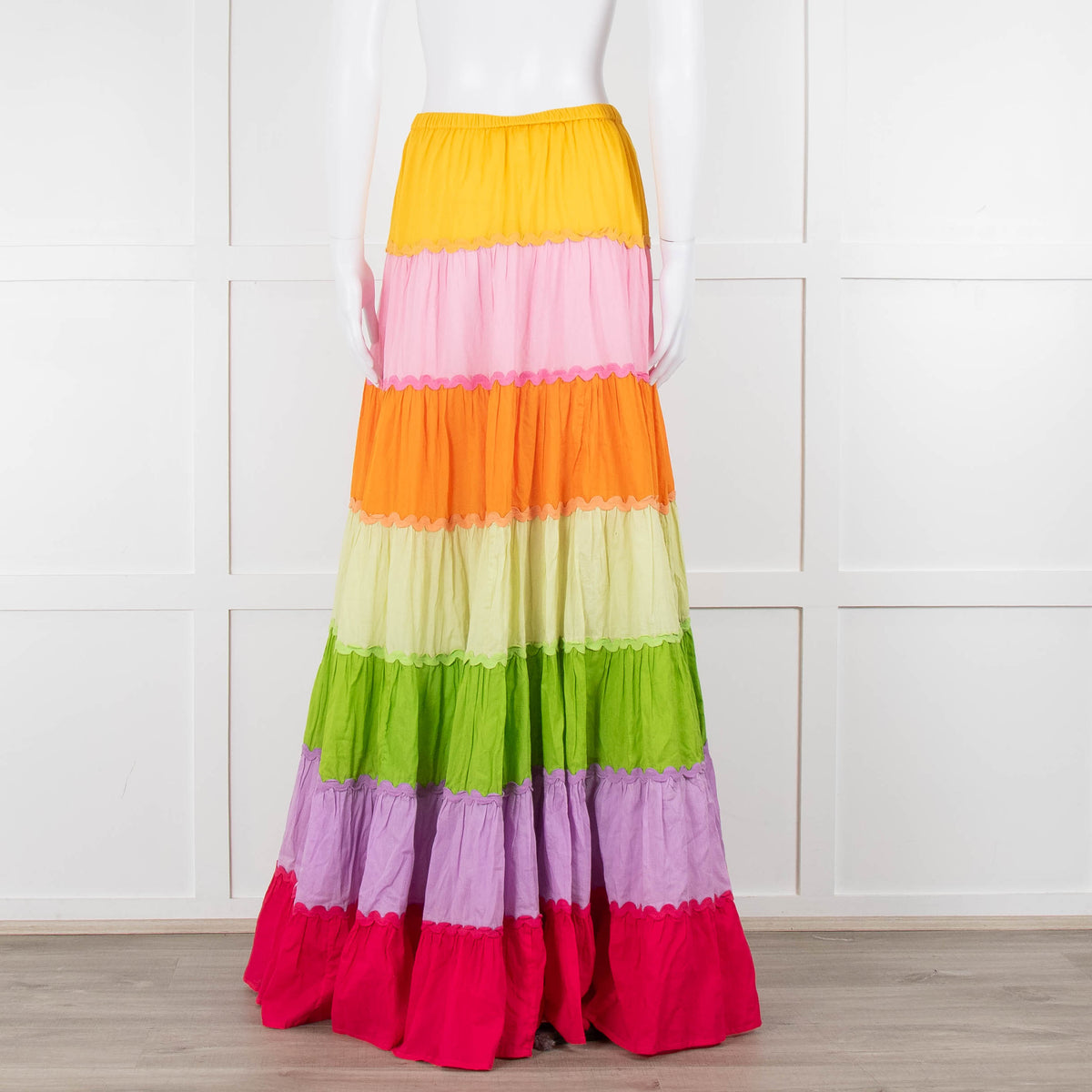 Sundress Rainbow Tiered Maxi Skirt