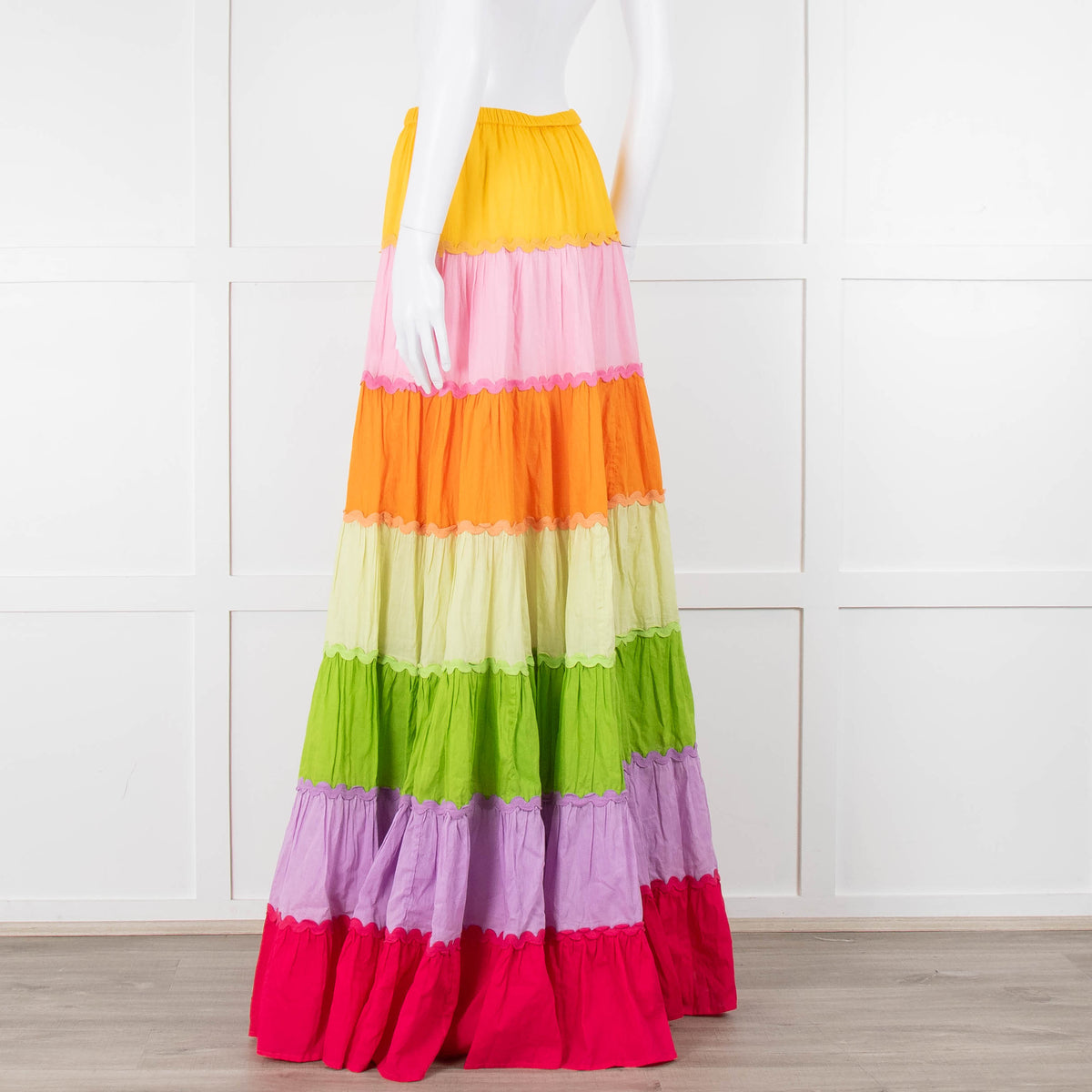 Sundress Rainbow Tiered Maxi Skirt