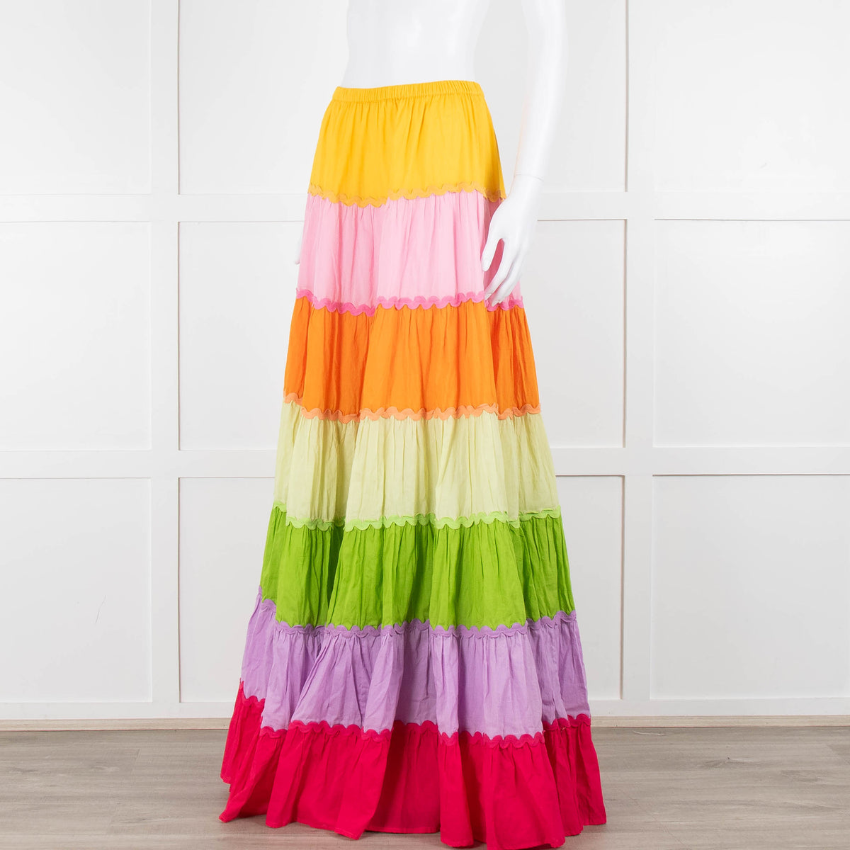 Sundress Rainbow Tiered Maxi Skirt