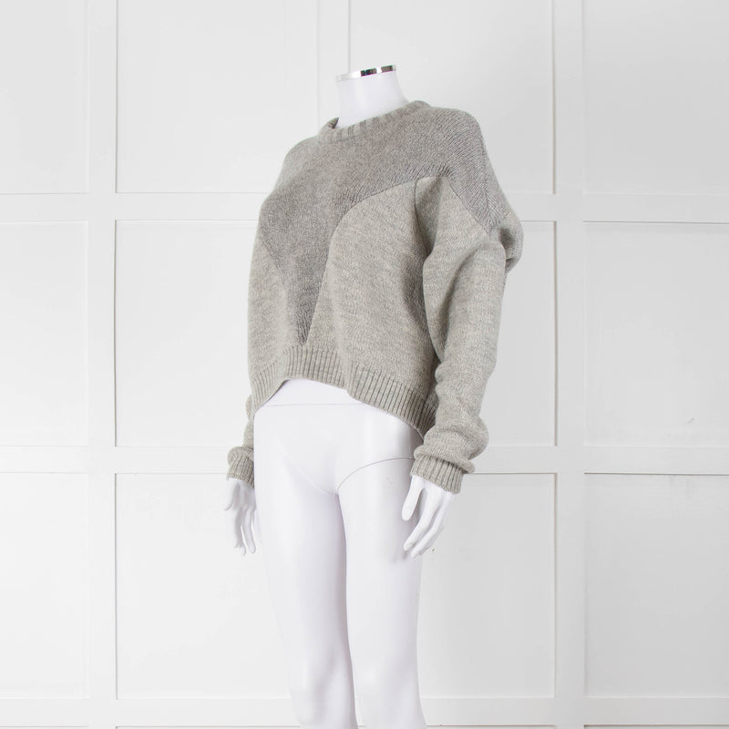 Isabel Marant Grey Contrast Knit Jumper