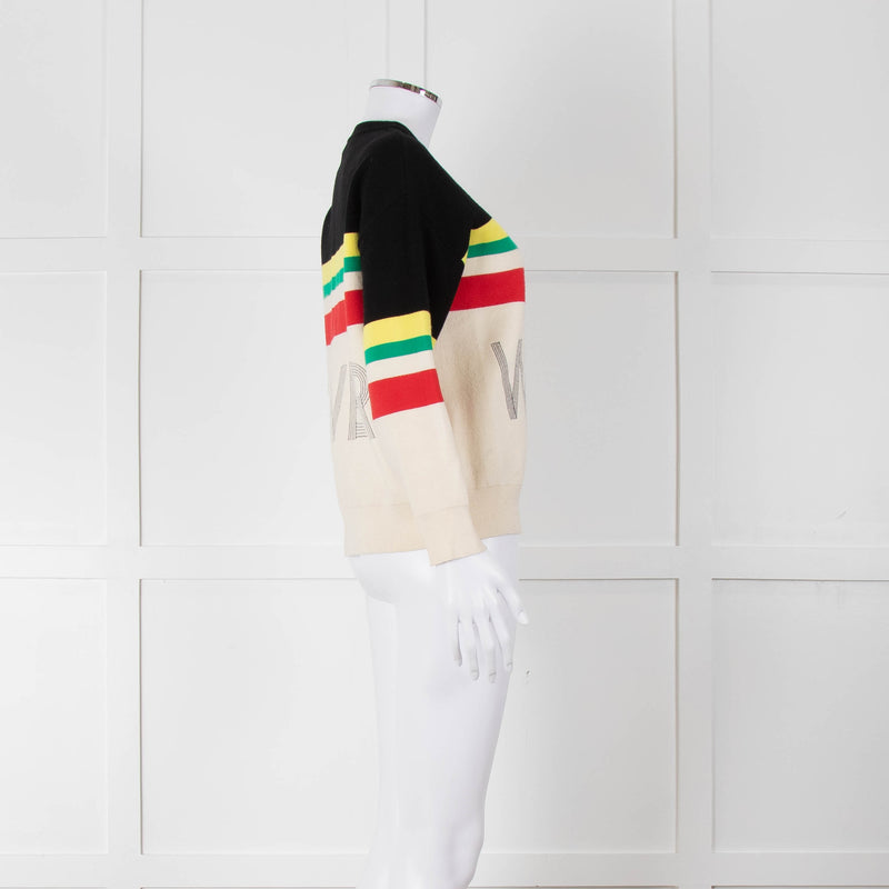 Sandro Cream "WORLD LOVER" Jumper