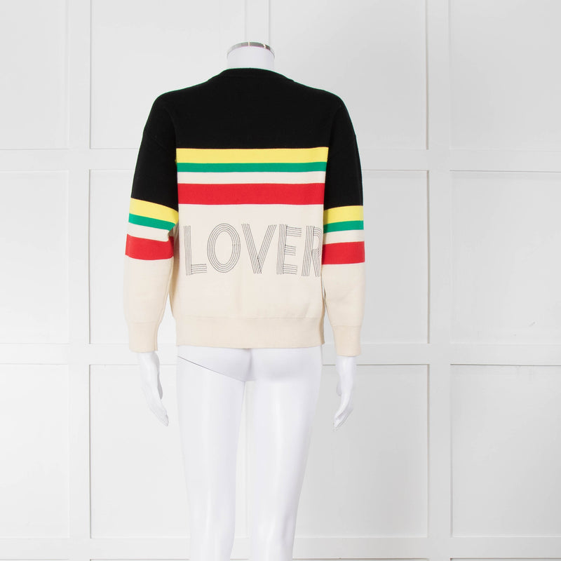 Sandro Cream "WORLD LOVER" Jumper