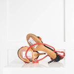 Isabel Marant Red Leather Heeled Sandals