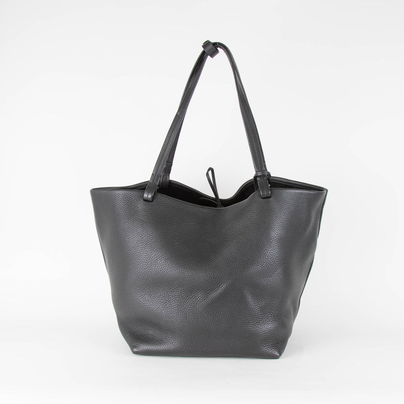 The Row Black Leather Park Tote Three