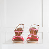 Malone Souliers Pink Grey Strappy Heeled Sandals