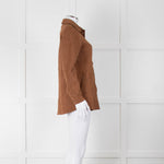 Sezane 'Will Forever' Tan Suede Hidden Pocket Jacket