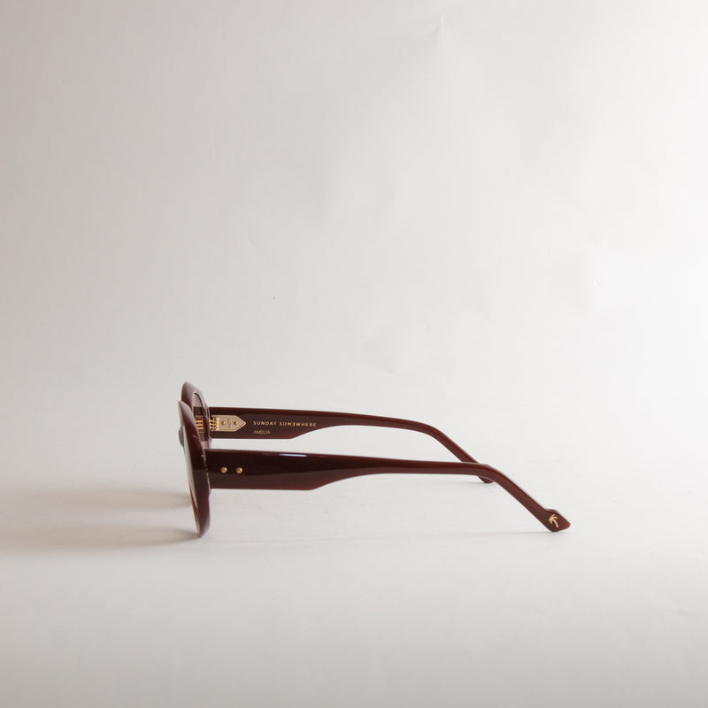 Sunday Somewhere Maroon Amelia Sunglasses