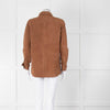 Sezane 'Will Forever' Tan Suede Hidden Pocket Jacket