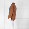 Sezane 'Will Forever' Tan Suede Hidden Pocket Jacket