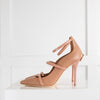Malone Souliers Tan Back Zip Pointy Heeled Shoes