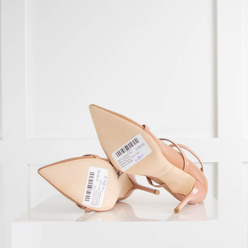 Malone Souliers Tan Back Zip Pointy Heeled Shoes