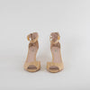 Miu Miu Beige Patent Wedge Sandals