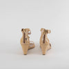Miu Miu Beige Patent Wedge Sandals