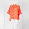 Lauren Vidal Orange Paisley Batwing Blouse