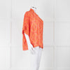 Lauren Vidal Orange Paisley Batwing Blouse